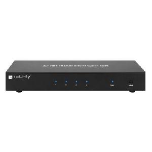 Techly KVM-Switch DisplayPort 1.2, 4-Port, mit Hub und Audio